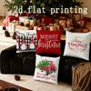 Dekoration für Zuhause Frohe Weihnachten Dekorative Kissenbezüge mit Muster Kissenbezug Geeignet für Sofa Schlafzimmer Auto Kissenbezug