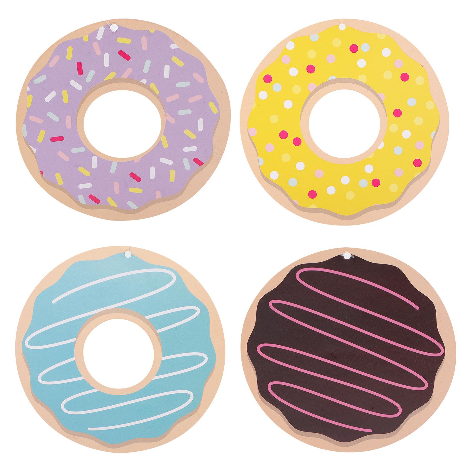 

24 шт. спиральный пончик спиральный декор сувениры для вечеринок реквизит пончики подвески украшение для детского торта 12x12cm