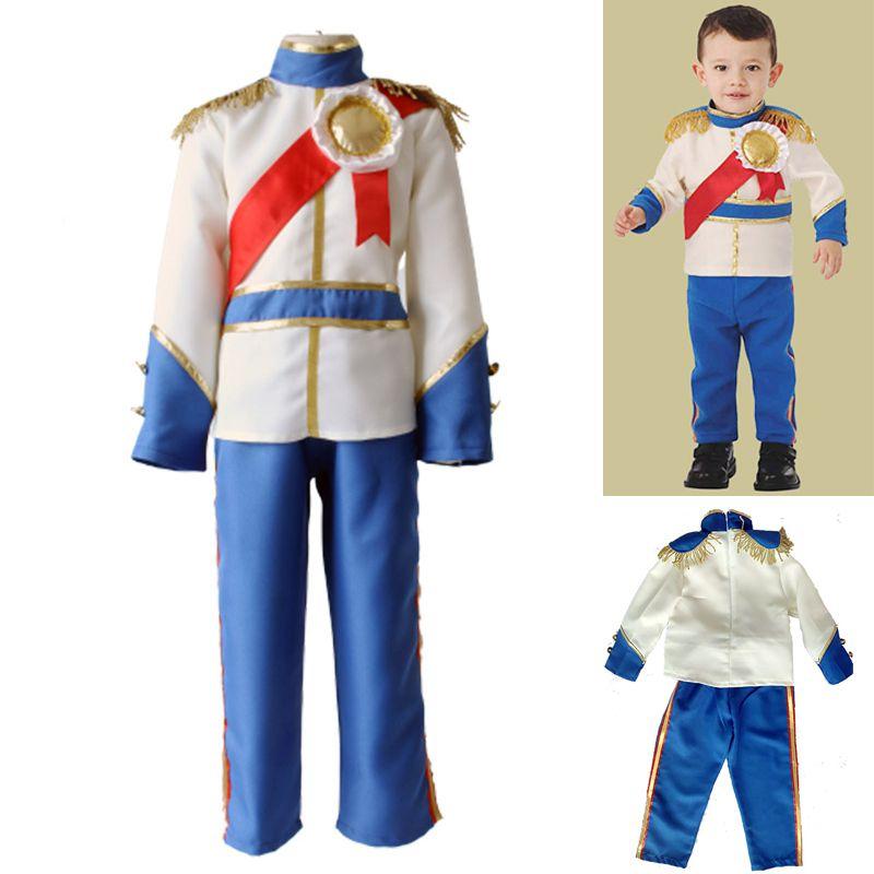 Child Royal Prince Costume With Elegant King Clothes For Halloween Masquerade Parties