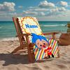Custom Name Ultra-Soft Beach Towel with Plim Plim Theme,Ideal for Pool - Camping, Diving - Perfect Travel Essential, Vibrant Beach Towel.