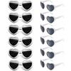 12 Pack Neon Colors Heart Shape Party Favors Sunglasses Unisex  Halloween And Christmas Props