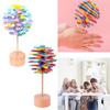 Wooden Fibonnaci Spiral Tree Decompression Toy For Children By Muzhixing Colorful Leaves And Macaron Round Pieces