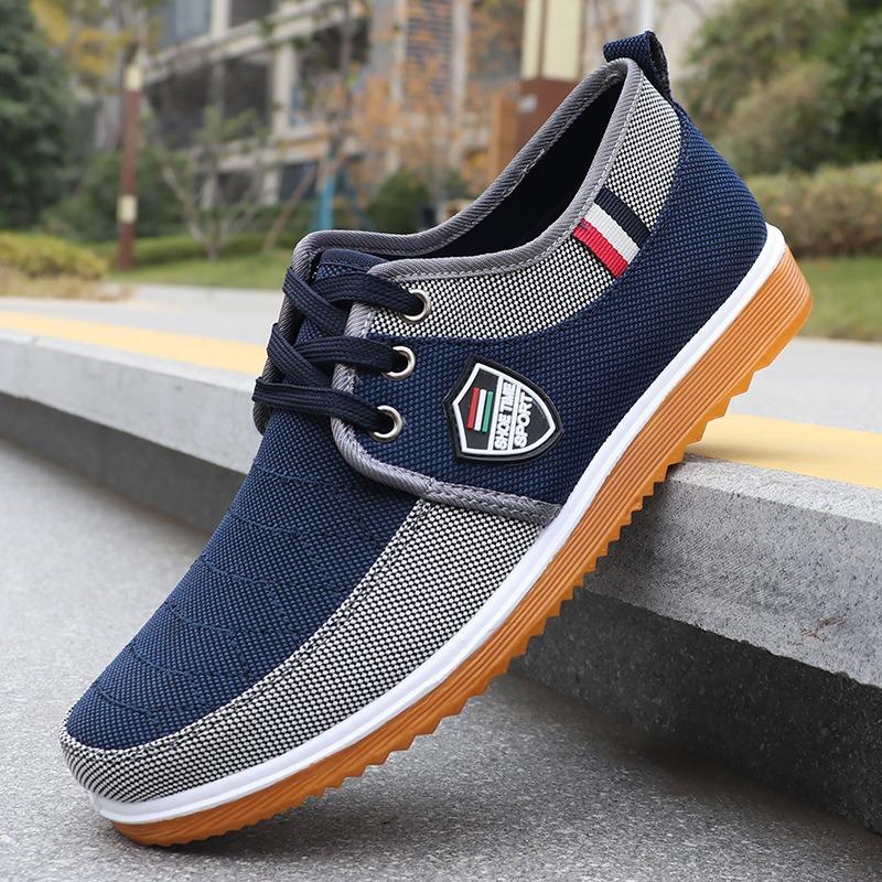 

Beijing men s shoes spring new canvas shoes men s board shoes wear-resistant casual breathable cloth shoes 44