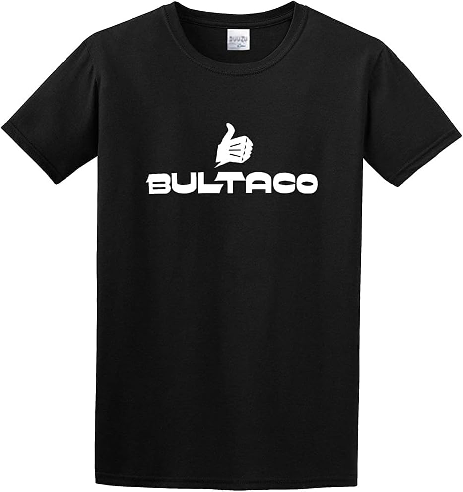 Bultaco T Shirt Printed Black Graphic Top Tee for Men