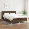 Slatted Bed Base - Maison Exclusive - Dark Brown - Mattress 140x190 Pocket Springs - Adjustable Headboard