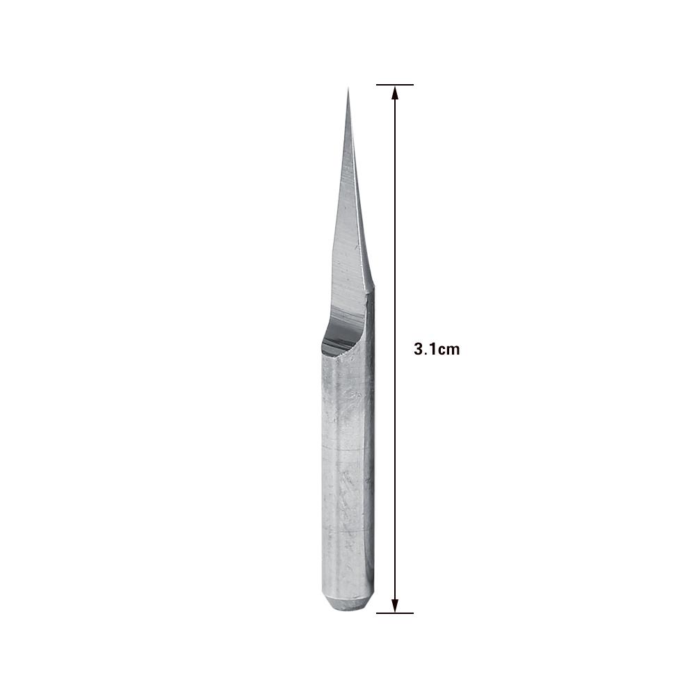 10pcs 3.175mm Carburo Cementado Grabado CNC Broca Fresa Herramienta de Tallado 10 Grados