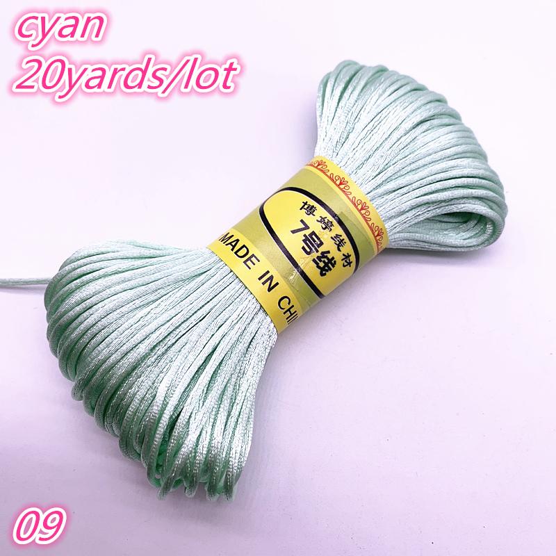 20yards/lot 1.5mm Chinese Knot Line Cord Silk Satin Cord Nylon Cord DIY String Necklace Bracelets Cord