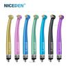 Niceden High-Speed Handpiece LED Push Button Standard Head 2/4 Holes Three Water Spray Air Oral Therapy Equipments Accessories 5 LED 5 Water Holes