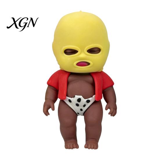 Soft Relaxation Stress Ball Babies Relief Toy with Face Guard Coat Underwear Slow Rising Anxiety Relaxing Hand Relieving Baby Squeeze Fidget