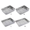Stainless Steel Roasting Baking Pan And Wire Rack Set For Uniform Cooking Durable Rusts Resistant Easy To Clean Surfaces