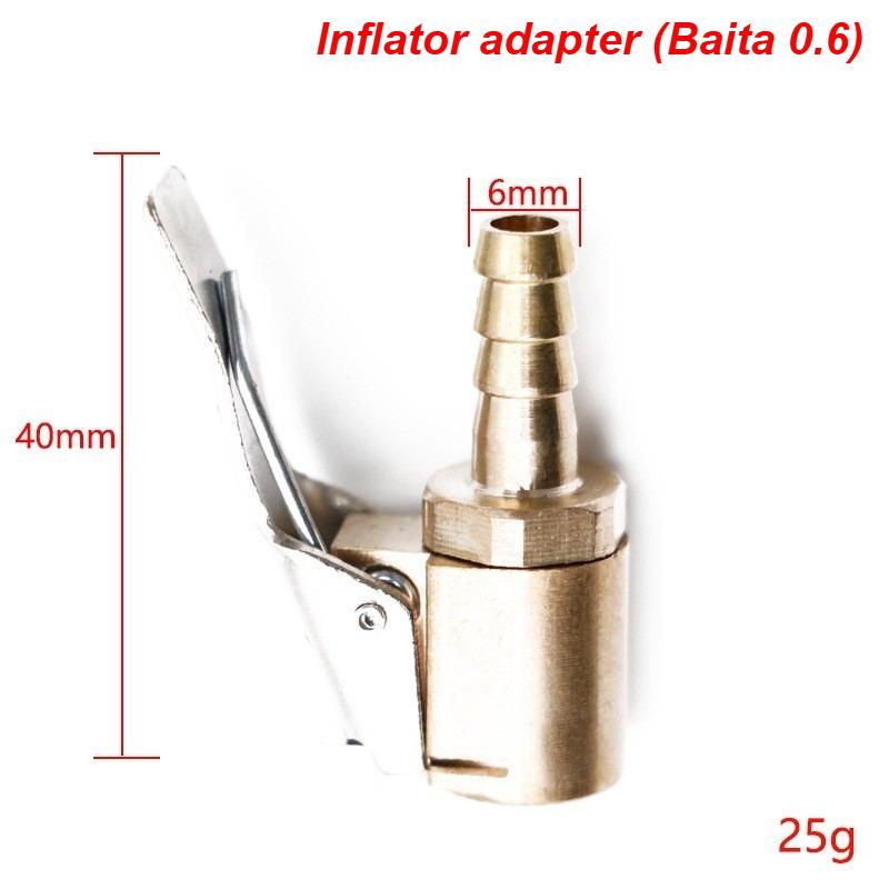 Brass Tire Air Chuck Clip Adapter, Quick Lock-On Inflator Nozzle Connector for Car Motorcycle Bicycle Air Pump
