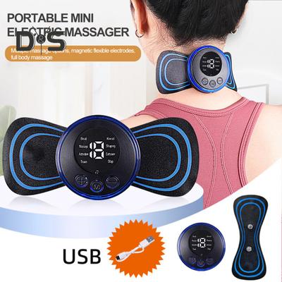 Mini patch de massage du dos avec télécommande, 8 modes, 19 niveaux réglables, rechargeable par USB, pour le cou, les épaules, les jambes, les bras, les muscles, soulagement de la douleur corporelle complète