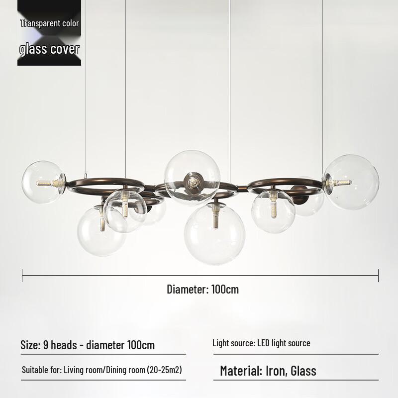 Современная стеклянная люстра NuFeng