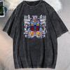 Anime GUNDAM Barbatos Graphic Printed Tshirt Mens and Womens Washed Tshirt High Quality Vintage Cotton Tshirt YK Top