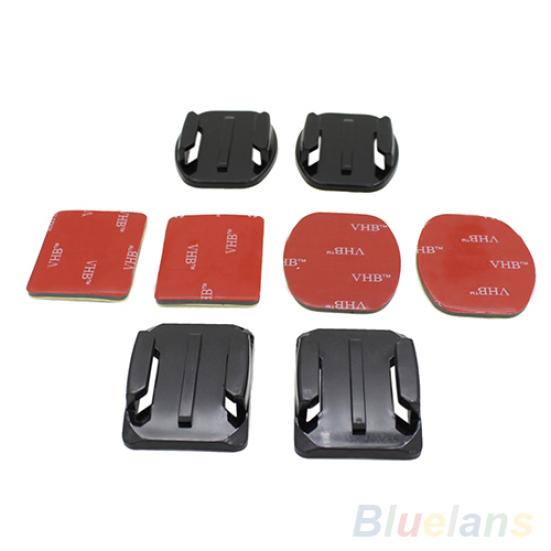 12Pcs Flat Curved Adhesive Mount Camera Base for SJ4000 Gopro Hero 1/2/3/3+
