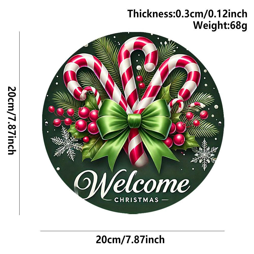2026 Christmas Acrylic Hanging Sign Wall Decoration Round Door Ornament