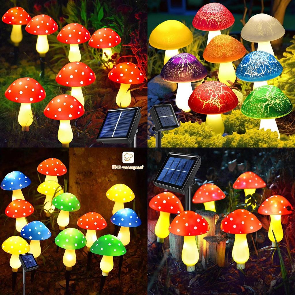 Pilz Solar Lichterkette Außen Garten Deko Dekorative Lampe Für Weihnachtsveranstaltungen