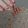 1pcs 3D Bronzing Gold Love Nail Art Stickers Holographic Stars Sun Starlight DIY Nail Decals Manicure Decoration