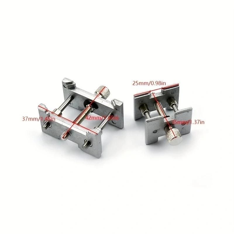 4039 4040 Watch Movement Holder Alloy Silvery Man Lady Quarzt Mechanical Watch Movement Clamp Tools For Watchmakers 2Pcs