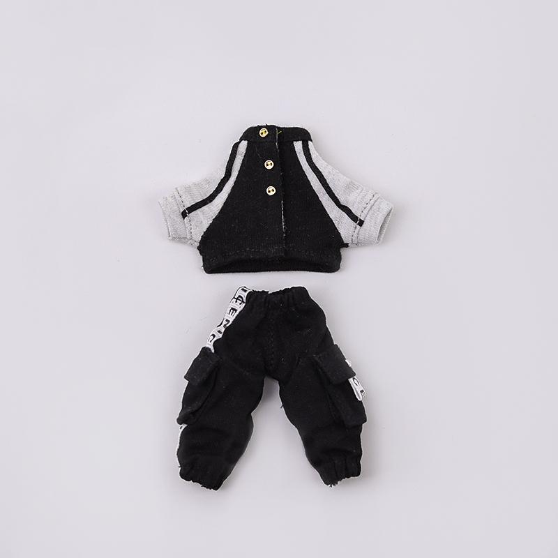 OB11 Baby Clothes Baseball Uniform Letter Overalls Suit Coat Fashion Pants For Obitsu11 Molly YMY Body 1/12 BJD Doll