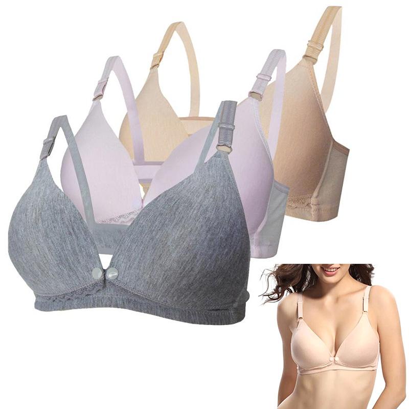 

женщины Мягкие бюстгальтеры медсестер Беременные Brassiere Передний Пряжка Нижнее белье Хлопок материнства грудного вскармливания