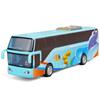 Alloy Passenger Bus Model with Sound, Light, and 5-Doors: Creative Decorative Toy