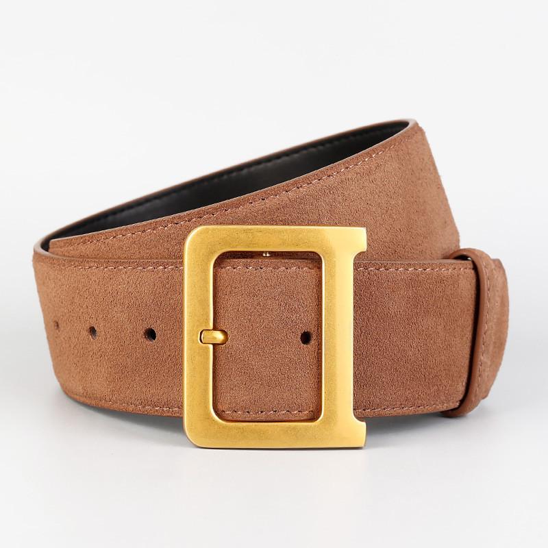 Leather Waist Belt For Women With Classic Pin Buckle Versatile For Chic And Minimalist Outfits Brown