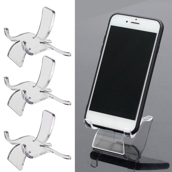 10Pcs Display Stands Transparent Clear Chair Shape Stable Space-saving Storage Acrylic Crystal Geodes Rock Mineral Agate Coral Display Holders
