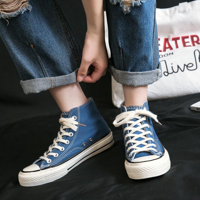 Canvas Shoes Women's Spring New Versatile Ulzzng Student Casual Girls Cloth Shoes Little White Board Shoes