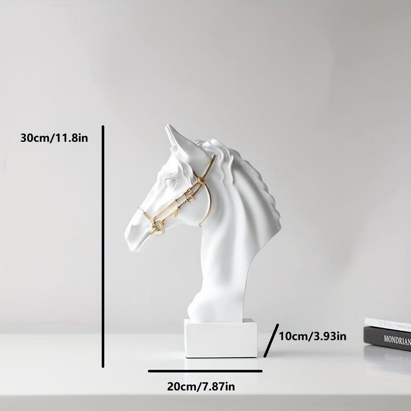 Luksusa sveķu zirga galvas skulptūra, Premium