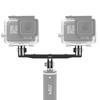 HSU GoPro Mount Adapter Double Aluminum Dual Mount Action Camera Accessories for GoPro Hero Osmo AKASO Brave EK7000 V50 Action Cameras Improved