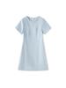 Diamond-Embellished Waist-Defining Linen Blend Dress - French Chic Women's Summer Style