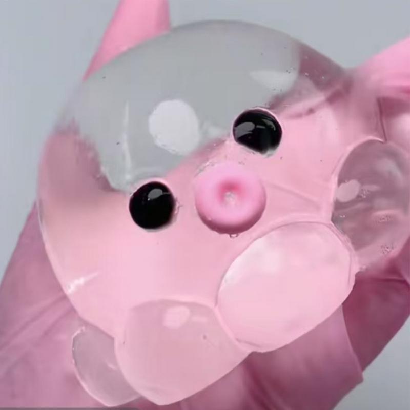 Octopus Squeeze Fidget Toy Rubber Clear Crystal Octopus Hand Relax Toy Homemade Bubble Hairstyle Game For Kids Adults Pinch Toy