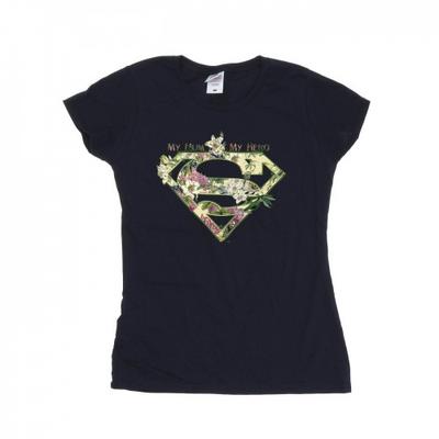 Damen/Damen Superman My Mum My Hero Baumwoll-T-Shirt