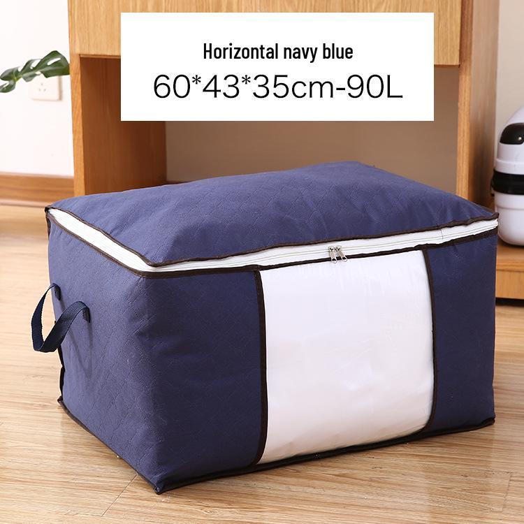 

Сумка для хранения одеял большой вместимости с прозрачным окошком - Органайзер из ткани с принтом для одежды и переезда