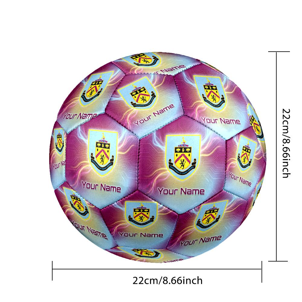 Personalized Size 5 Football Burnley Football Pattern Outdoor Game Sports Ball Gift