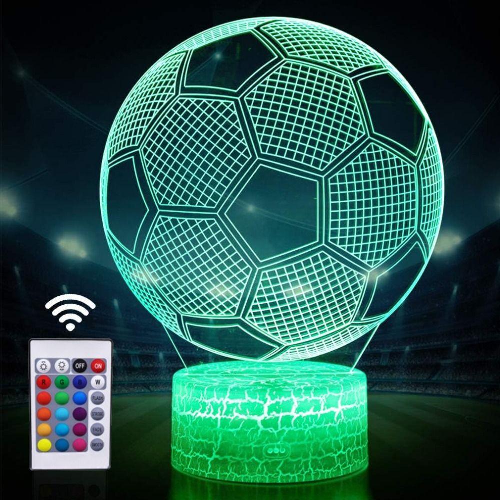 Luminous 3D Football Lamp Soccer Ball Table Lamp Easy To Use LED Night Light Girls