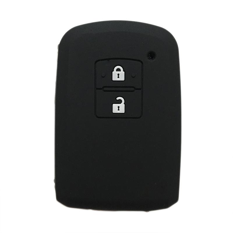 

Soft Silicone Car Key Case For Toyota Prius Plus Auris Avalon Verso Rav 4 Corolla 2013 Yaris Hybrid 2Buttons Remote Keychain чорний