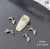 10Pcs Luxury Kawaii Bow Nail Art Charms 3D Alloy Bow Tie Jewelry Nail  Decoration Diy Accessories