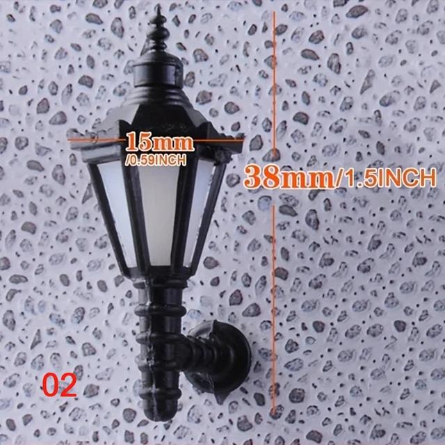 

1 шт. Кукольный домик Миниатюрный настенный светильник Светодиодная имитация Мини уличный фонарь Игрушечная мебель для кукол Детский домик для игр для масштабной модели 1PC