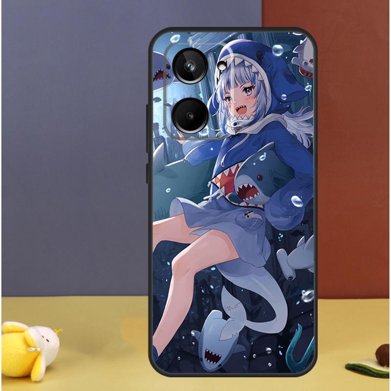 Anime Hololive Gawr Gura For Realme C71 C75 C55 C53 C67 C61 C33 C63 C51 C65 15 GT7 Pro 10 11 12 13 14 Pro Plus Case