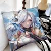 Game Anime Genshin Impact Shenhe Pillow Case Fashion Square Pillowcase Bedroom Sofa Room Ins Decoration Leisure