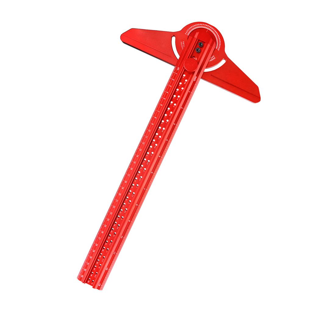 Winkelmesser Aluminium Winkelmesser T-Lineal Holzbearbeitung Anreißer Markierungslineal Multifunktionaler Winkelmesser für den Bau