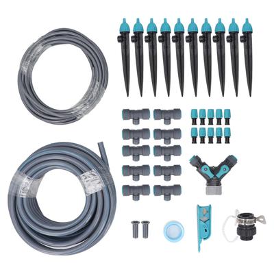 10m Greenhouse Micro Drip Irrigation Kit with Tubing Hose Adjustable Nozzle Garden Watering System