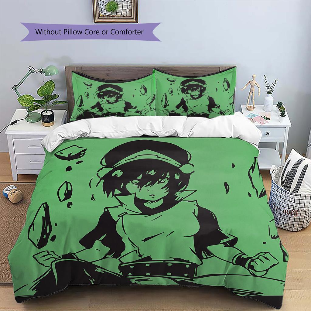 Toph Beifong  Pattern Bedding Quilt Set  Home Decoration  Gift (1 * duvet cover + 2 * pillowcase  without core)