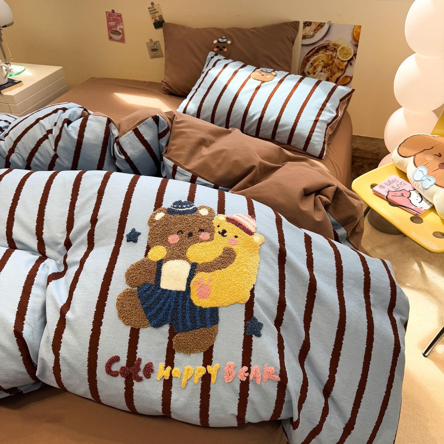 

Пододеяльник из фланелевого хлопка класса А с мультяшным рисунком, утолщенный для осени/зимы, 150x200x230, одна штука. 150x200 cm Duvet Cover