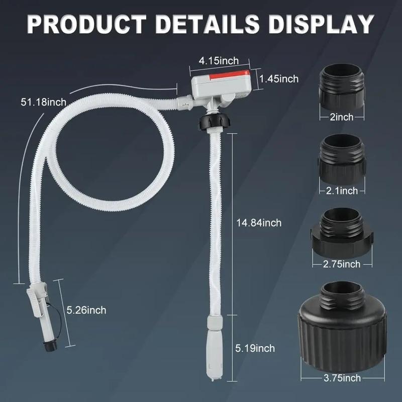 Portable Electric Fuel Transfer Pump Battery Powered Liquid Siphon Pump With Flexible Hose For Gas Cans No Batteries Included