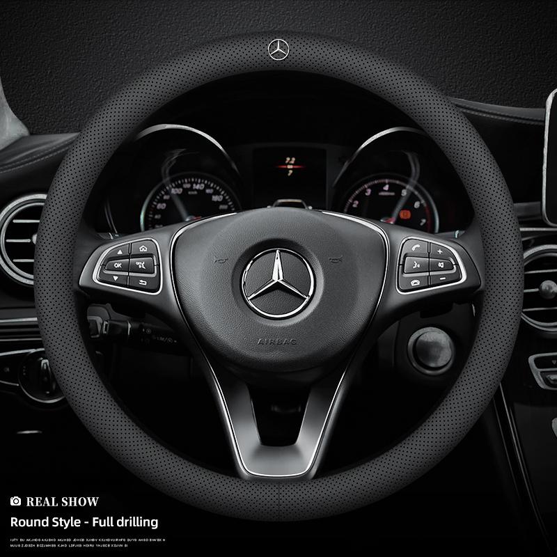 

38 см Автомобільна Шкіряна Накладка на Кермо Аксесуари Для Mercedes Benz AMG GLE GLS CLS GLC CLA GLA GLK ML C197 R231 W167 W247 03