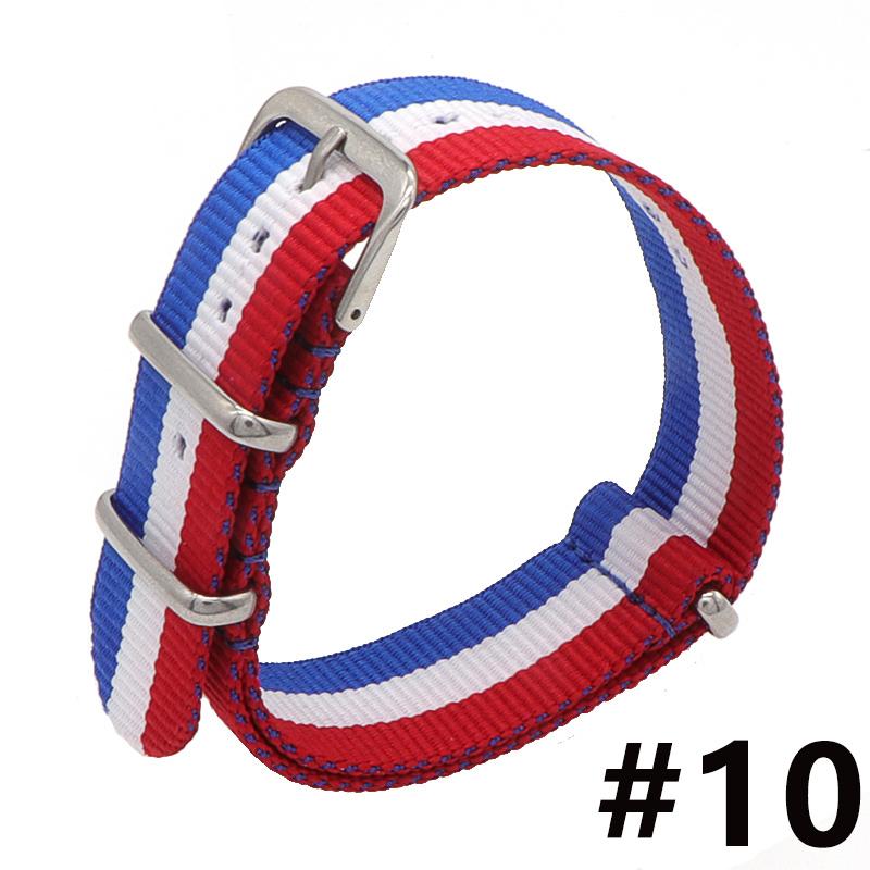 18MM 20MM 22MM Nylon Watch Band Sport Casual Straps Replacement With Stainless Steel Buckle For Men Women's Watch Accessories