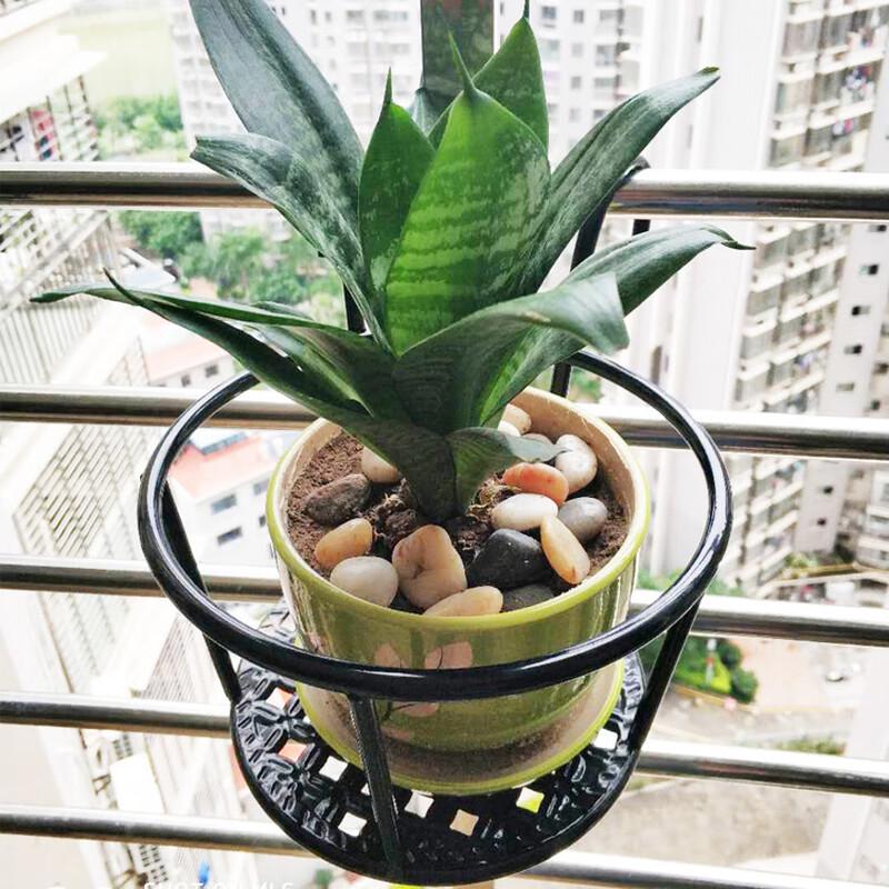 Miling Wrought Iron Floor Flower Stand with Hanging Basket